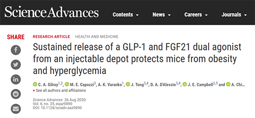 GLP1-ELP和ELP-FGF21协同治疗具有减肥作用 人生就是博