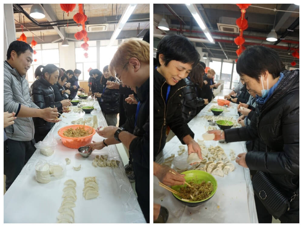 除夕当天举行“包饺子，迎除夕”活动